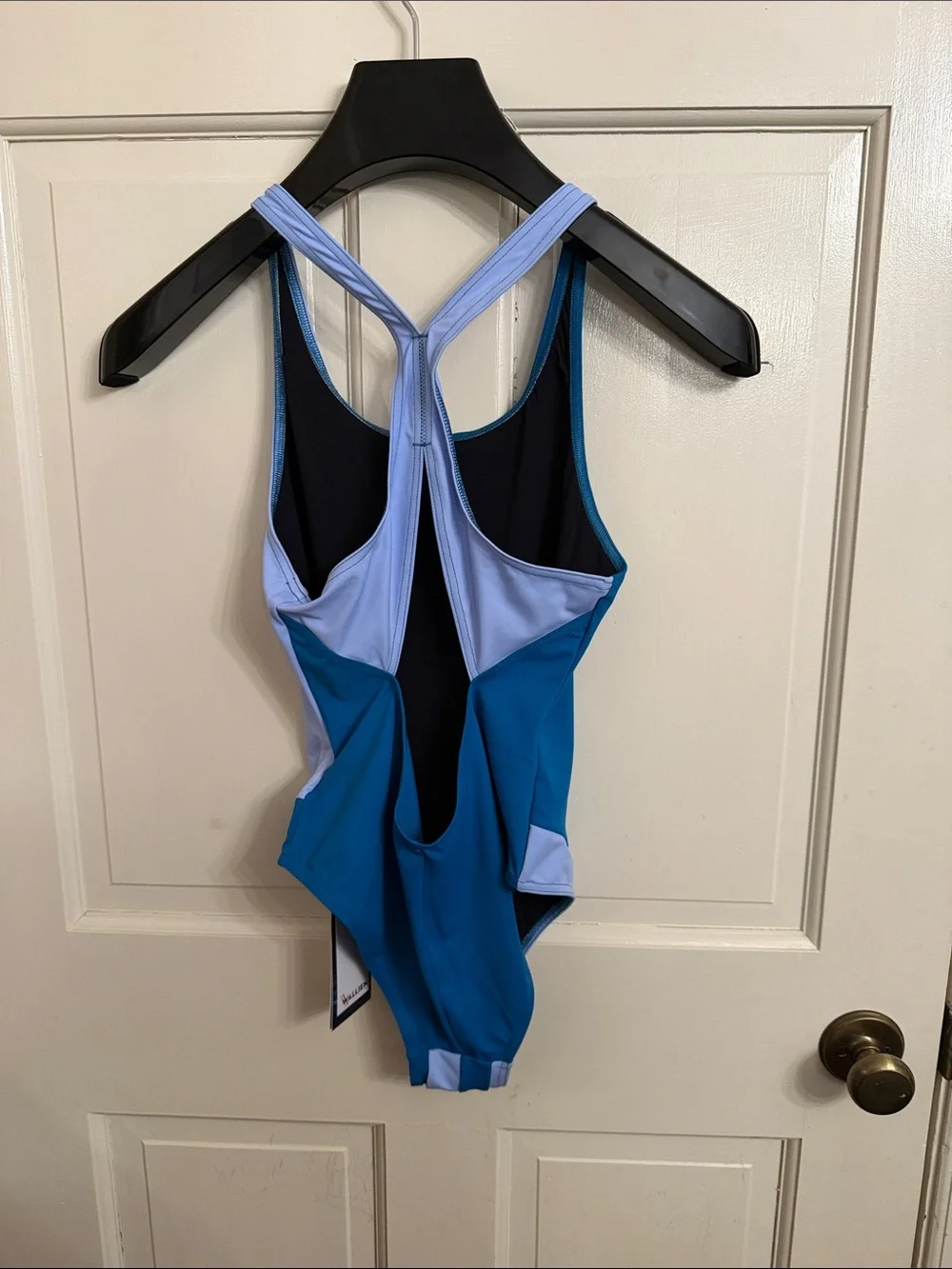 NWT Wallien Liberty Racerback Swimsuit High Cut ― Teal / Light Blue size Large